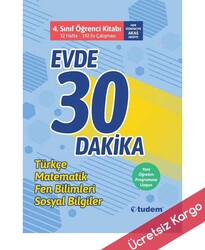 Tudem Yayınları - Tudem 4.Sınıf Evde 30 Dakika Öğrenci Kitabı
