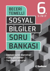 Tudem Yayınları - Tudem 6. Sınıf Sosyal Bilgiler Beceri Temelli Soru Bankası
