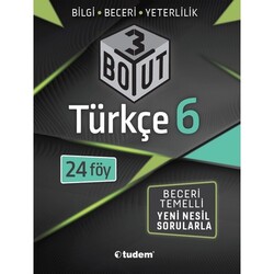 Tudem Yayınları - Tudem 6.Sınıf Türkçe 3 Boyut 24 Föy