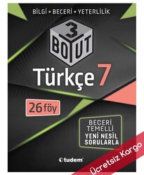 Tudem Yayınları - Tudem 7.Sınıf Türkçe 3 Boyut