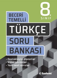Tudem Yayınları - Tudem 8. Sınıf Türkçe Beceri Temelli Soru Bankası