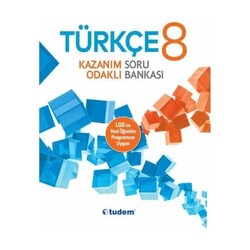 Tudem Yayınları - Tudem 8.Sınıf Türkçe Kazanım Odaklı Soru Bankası