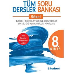 Tudem Yayınları - Tudem Tüm Dersler 8.Sınıf Soru Bankası Sözel