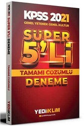 Yediiklim Yayınları - Yediiklim KPSS Genel Yetenek Genel Kültür Süper 5 li Deneme