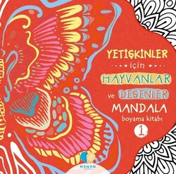 Yetişkinler İçin Hayvanlar ve Desenler Mandala Boyama Kitabı 1 - Thumbnail